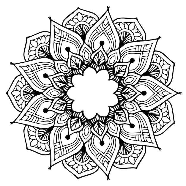 Vektor mandalas malbuch