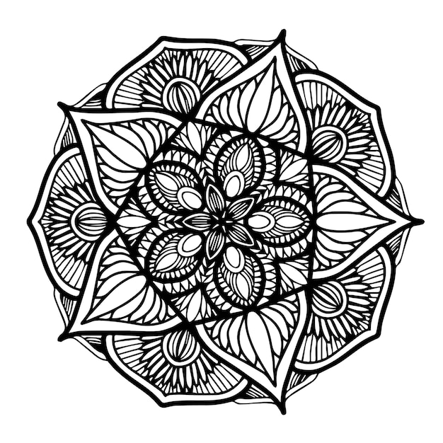 Vektor mandalas malbuch