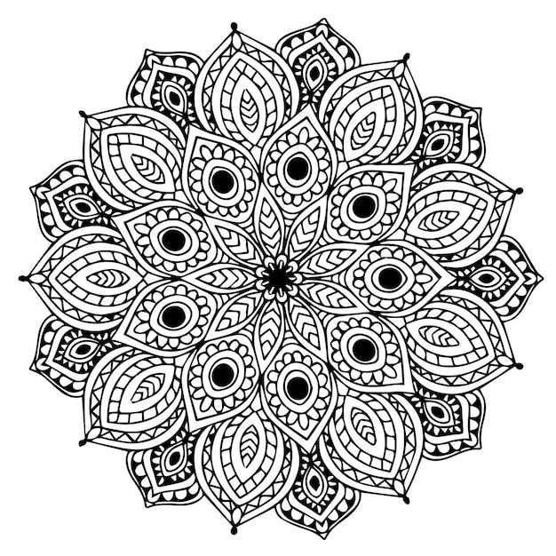 Vektor mandalas malbuch