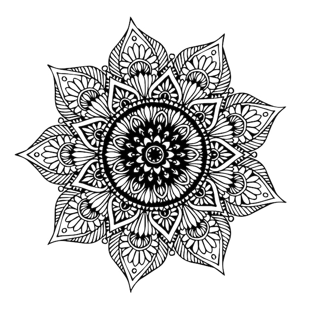 Vektor mandalas malbuch