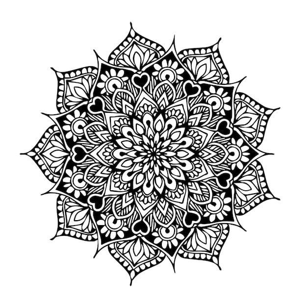 Vektor mandalas malbuch