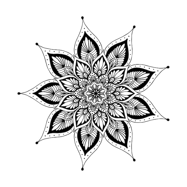 Vektor mandalas malbuch