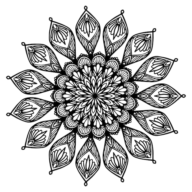 Mandalas rund für Malbuch Dekorative runde Ornamente Ungewöhnliche Blumenform Orientalischer Vektor