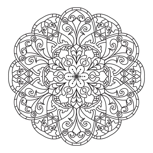 Mandalas zum Malen von Farbbüchern Dekorative monochrome ethnische Mandala-Muster