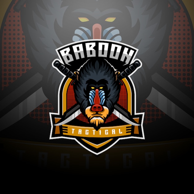 Mandrill pavian logo esport