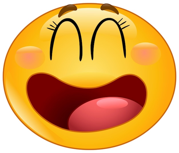 Manga-Emoticon, das mit geschlossenen Augen lacht