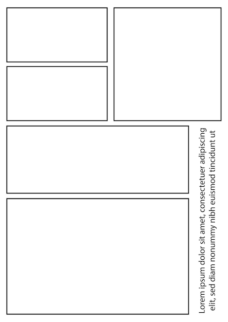 Manga-storyboard-layout a4-vorlage zum schnellen erstellen von papieren und comic-stil seite 6