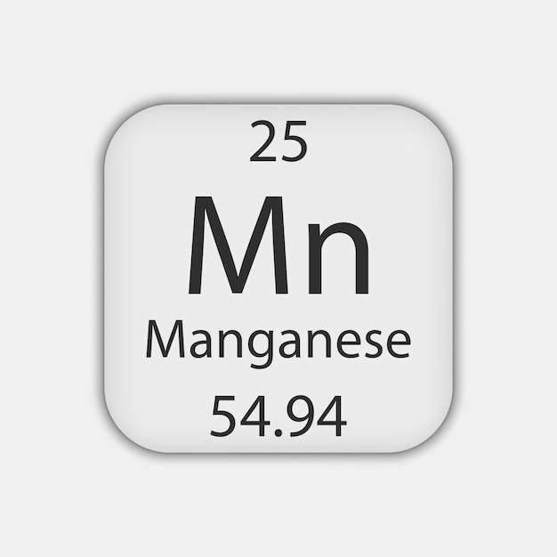 Mangan-Symbol Chemisches Element des Periodensystems Vektorillustration