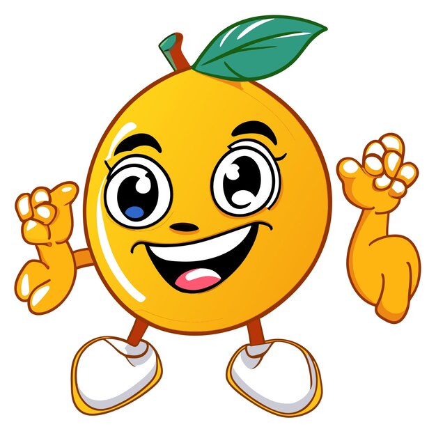 Vektor mango handgezeichnetes cartoon-aufkleber-symbol-konzept isolierte illustration