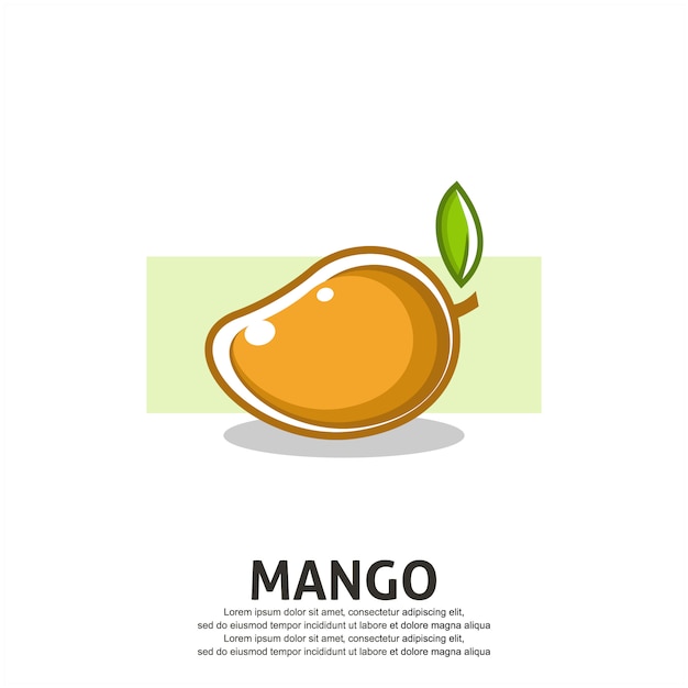 Vektor mango-illustration im flachen design