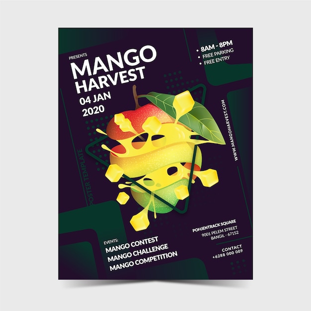 Mango-plakat-vorlage