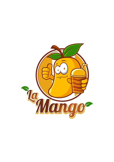 Mango saft maskottchen logo vektor