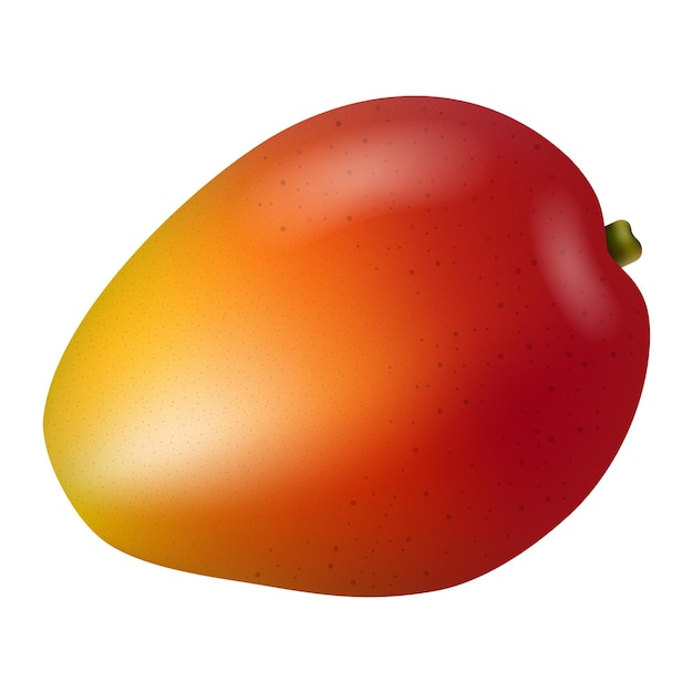 Mangofrucht-symbol realistische illustration des mangofrucht-vektorsymbols für webdesign