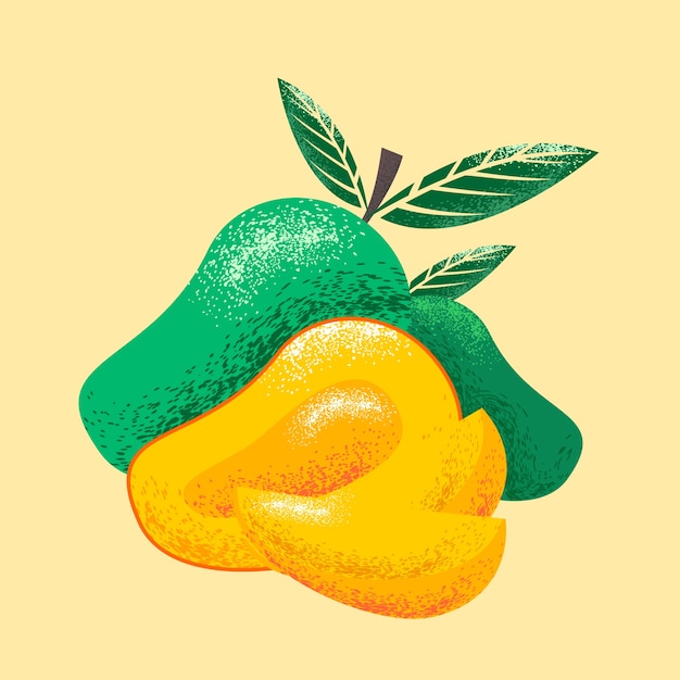 Mangoscheiben-vektorillustrator