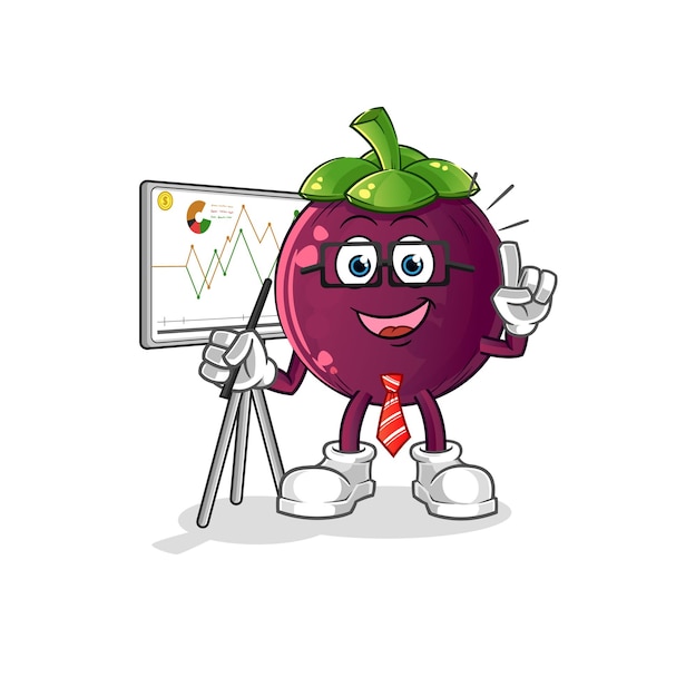 Mangosteen marketing charakter cartoon maskottchen vektor