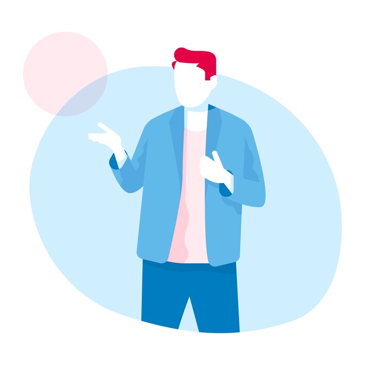 Mann Lautsprecher Vektor-Illustration