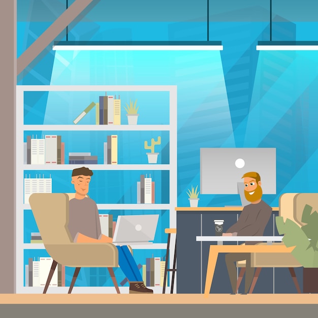 Mannarbeit im Büro von Openspace Coworking.