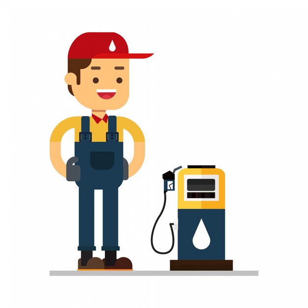 Manncharakteravatar icon.gas station