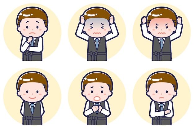 Mannliche Barkeeper-Pose set_05