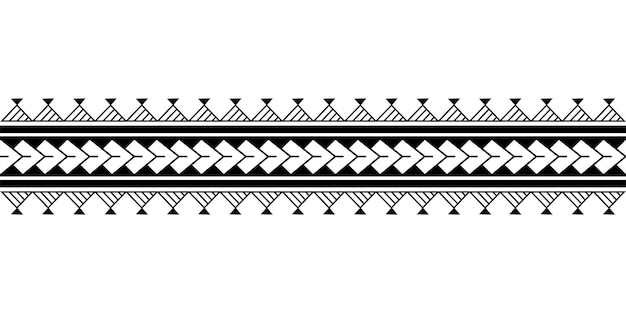 Vektor maori-polynesisches tattoo-armband stammeshülse nahtloses muster vektor