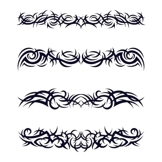 Vektor maori-tattoo-randelement