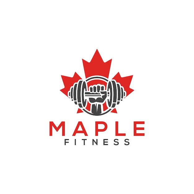 Vektor maple fitness logo vektor