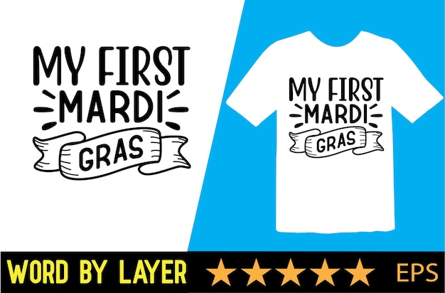 Mardi-vektor-t-shirt-design