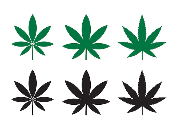 Vektor marihuanablattsymbol marihuana- oder hanfsymbol
