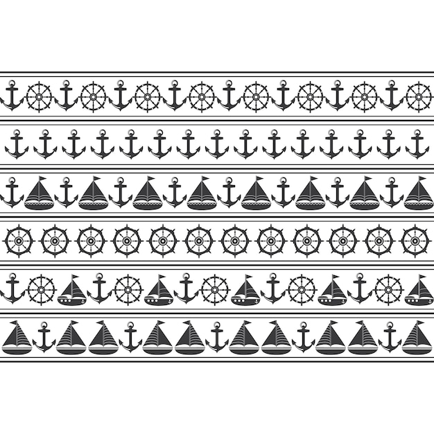 Vektor marine nahtlose muster.