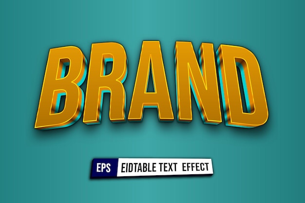 Marke 3D-Text-Effekt vollständig bearbeitbar