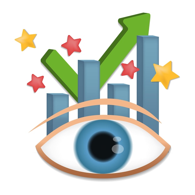 Market vision-symbol 3d-illustration aus der sammlung des finanzmanagements creative market vision 3d-symbol für webdesign-vorlagen, infografiken und mehr