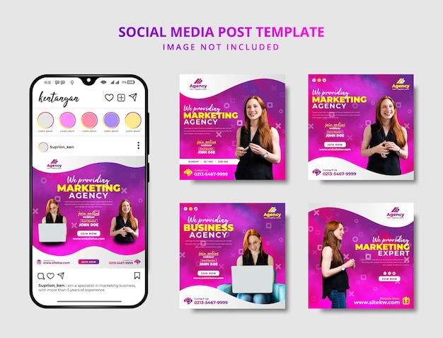 Marketing-Agentur Social-Media-Post-Banner-Vorlage