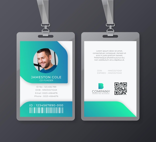 Vektor marketing business id-karte