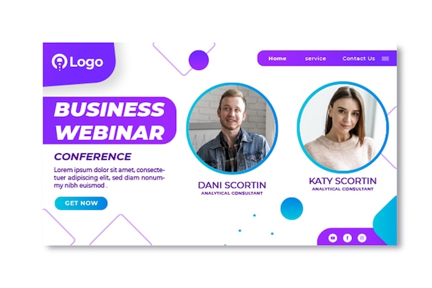 Marketing business landing page vorlage