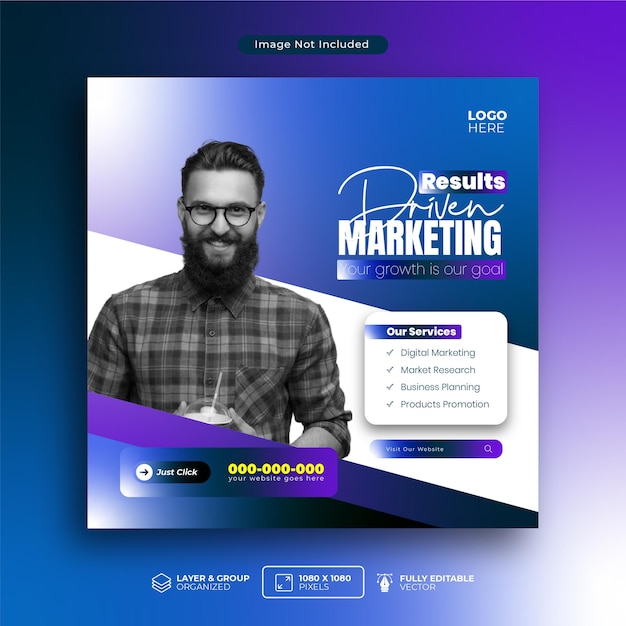 Marketing-Flyer für das Geschäftswachstum
