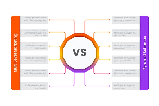 Vektor marketing-infografiken in flachem design