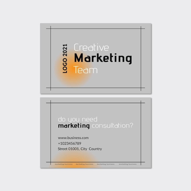 Marketing Visitenkartenvorlage