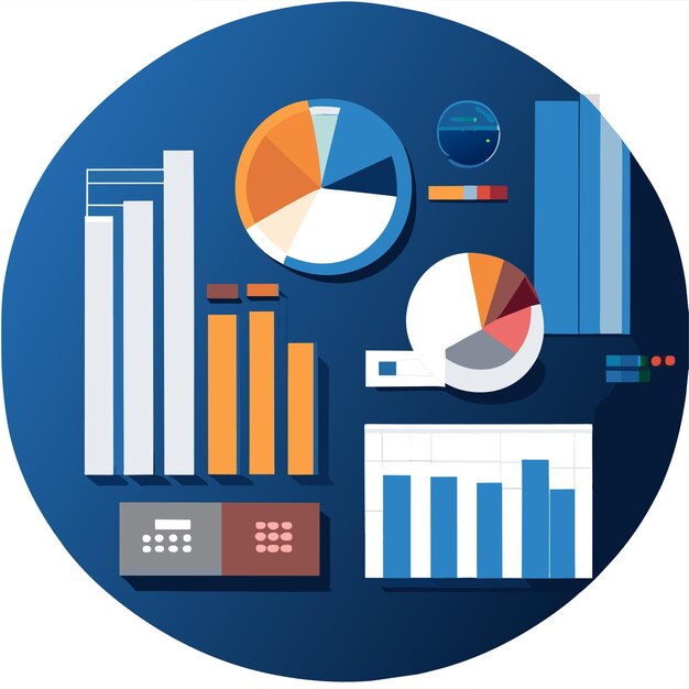 Marketing-wachstumsstatistik-vorlage oder analysierende wachstumsdiagramm oder elemente sammlung dashboard