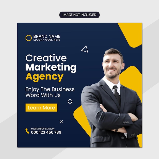 Marketingagentur und unternehmenskreative Social-Media-Post-Banner-Vorlage