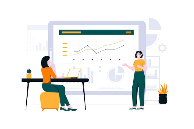 Marketinganalyse Konzept flache Illustration