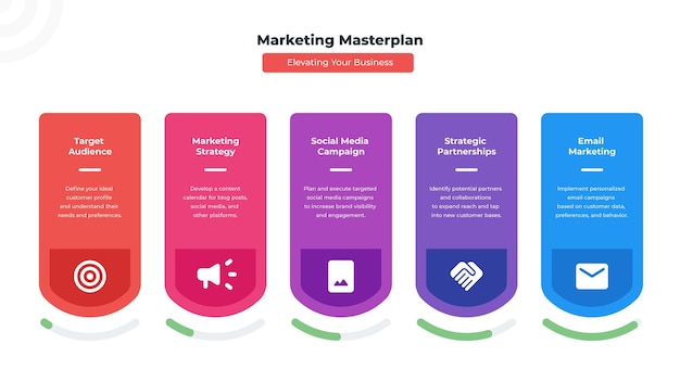 Vektor marketingplan-infografik