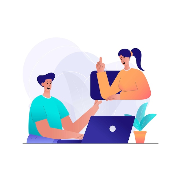 Marketingteamdiskussion Marketingstrategiekonzeptillustration