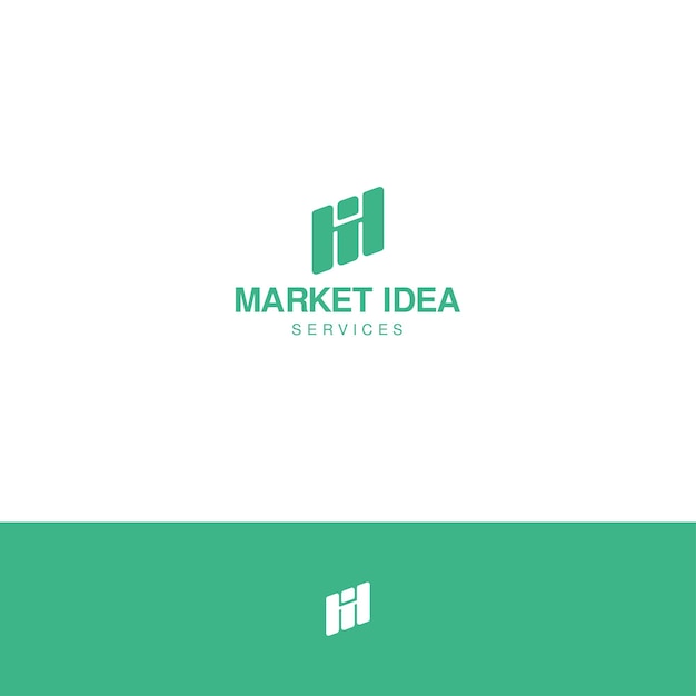 Marktidee logo-design für die geschäftsmarkenidentität