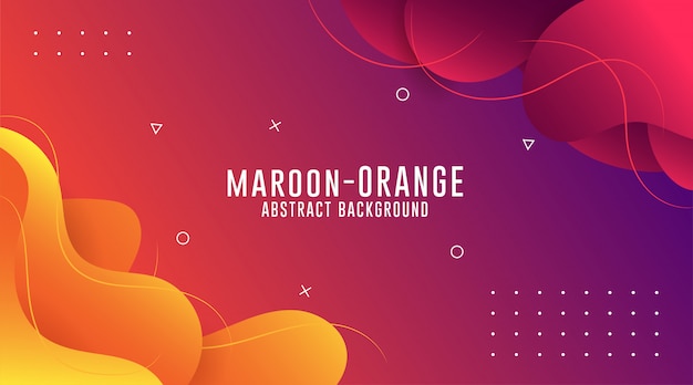 Maroon - orange gradient abstract backgrounds, fluid abstract backgrouds