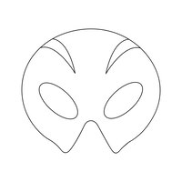 Maske, halloween-vektor isoliert auf weißem hintergrund. illustration der halloween-maske.