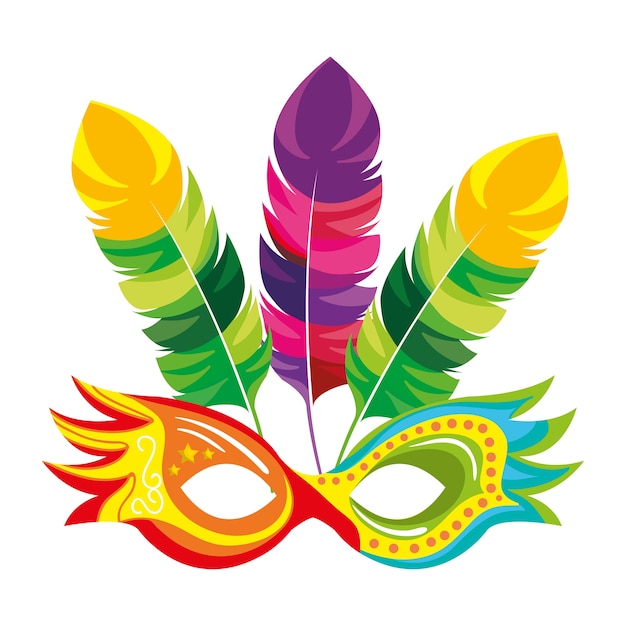 Maskenkarnevalfeierikonenvektor-Illustrationsdesign