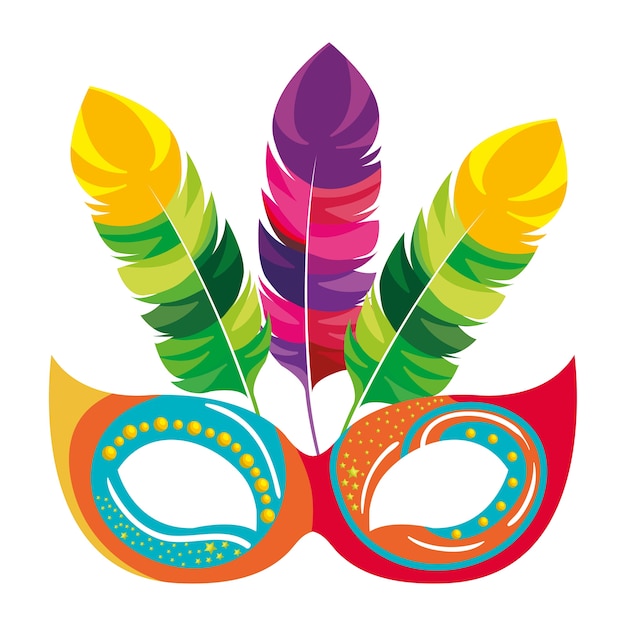 Maskenkarnevalfeierikonenvektor-Illustrationsdesign