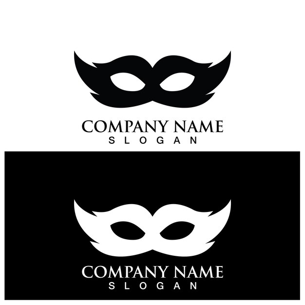 Maskenparty-logo und vektorvorlage