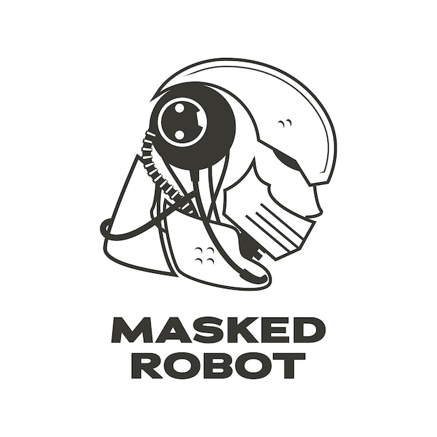 Maskiertes Roboter-Logo