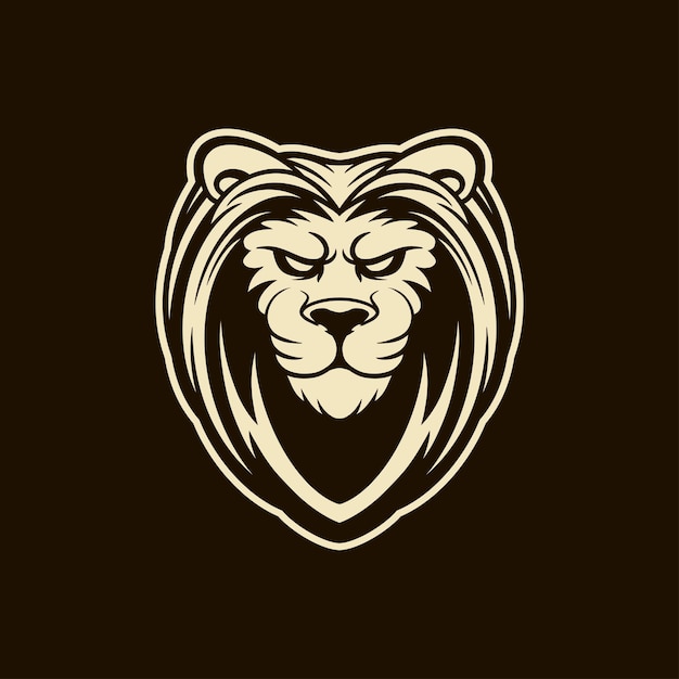 Maskottchen-logo löwenkopf elegant